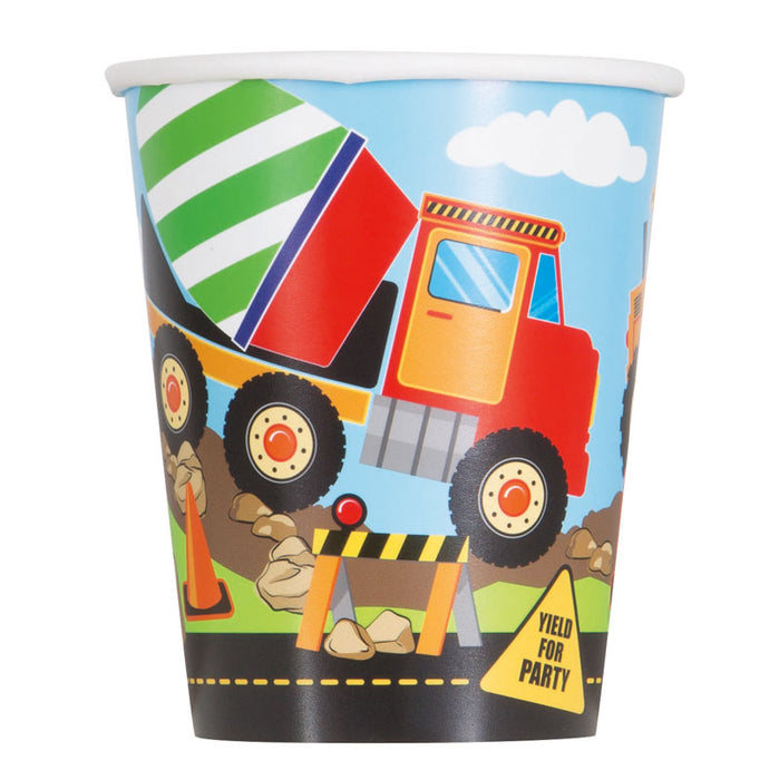 Pappbecher Baustelle 266ml/8Stk.