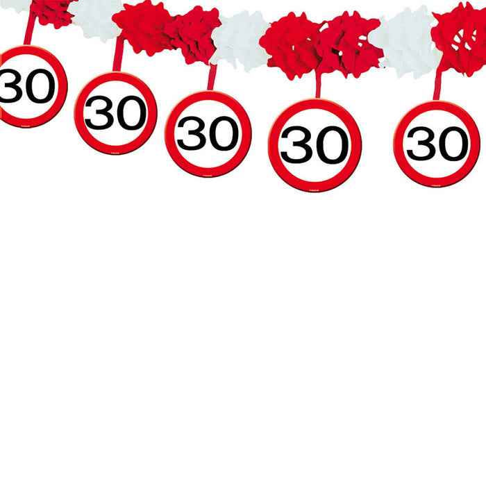Girlande Verkehrsschild #30 | 4m