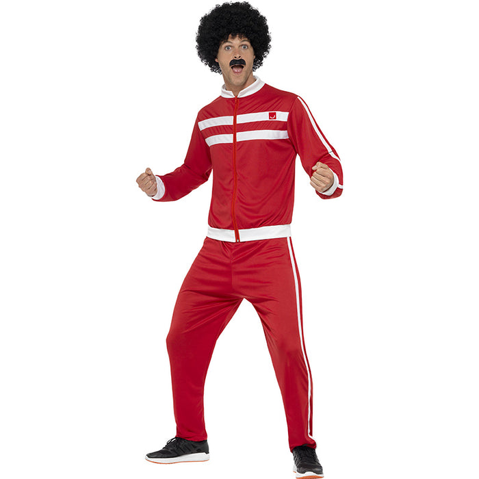 Kostüm 80er Trainingsanzug Rot Gr.XL