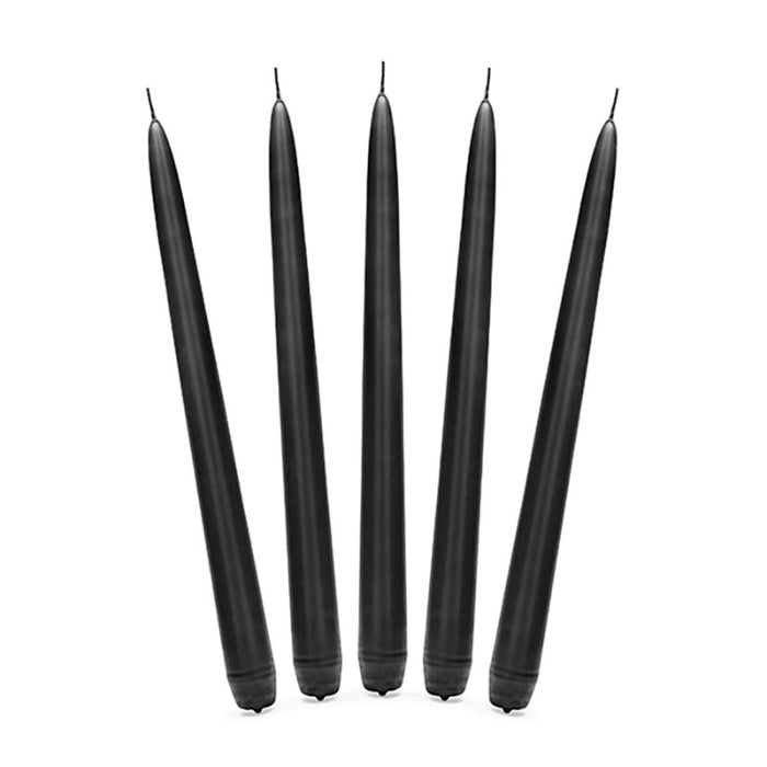 Spitzkerze 24cm 10Stk. | Schwarz