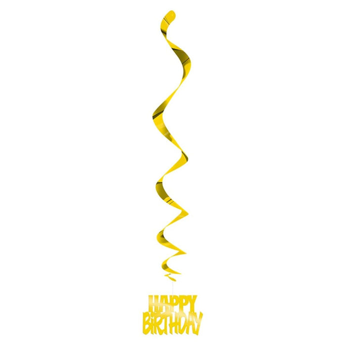 Swirldeko Happy Birthday Gold 3Stk.