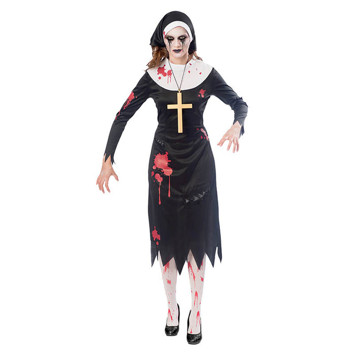 Kostüm Lady Zombie Nonne blutig Gr.L