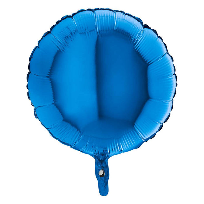 ABC18 Folienballon Uni | Ø 46 cm Blau