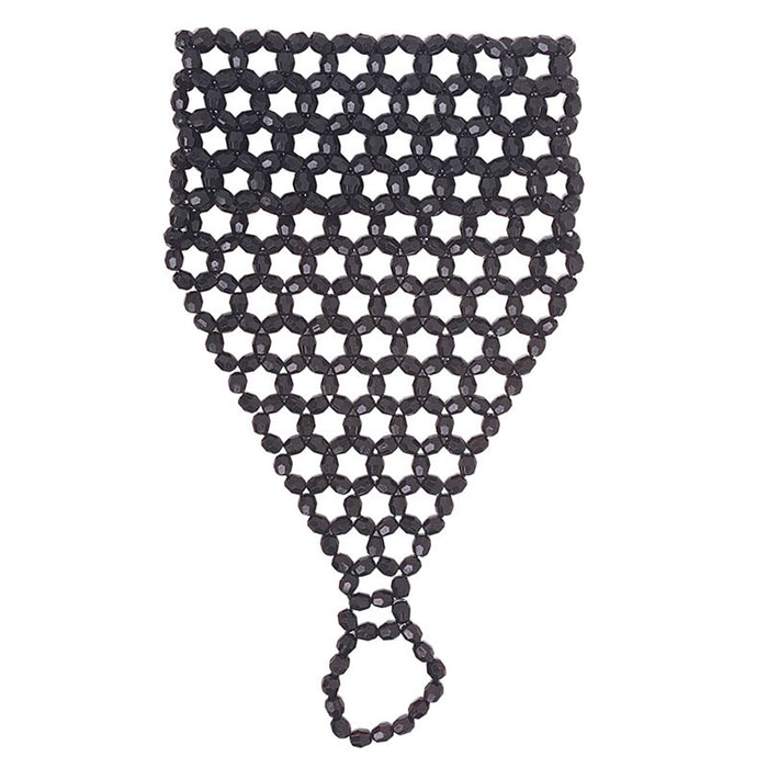 Armband Dianette mit Perlen Schwarz