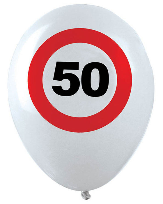 Luftballon 30cm Verkehrsschild #50 | 30cm/12St.