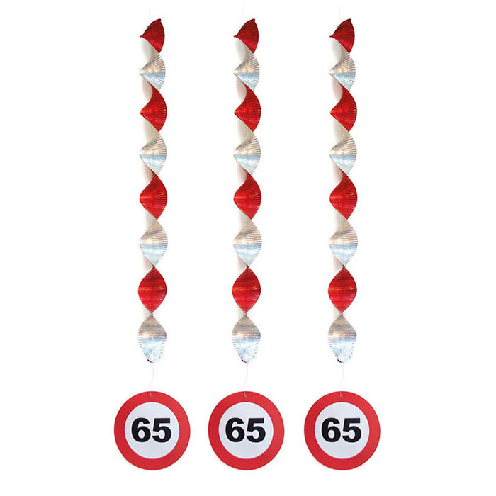 Hängedeko Verkehrsschild 65 3Stk.