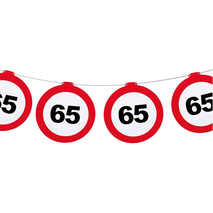 Girlande Verkehrsschild +65 | ca.12m
