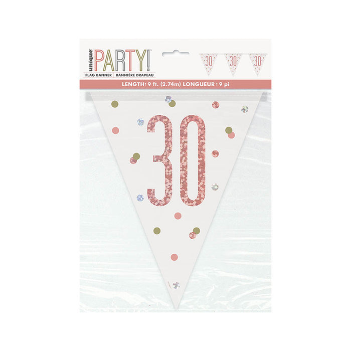 Wimpelkette HB Glitz 274cm Rosegold #30