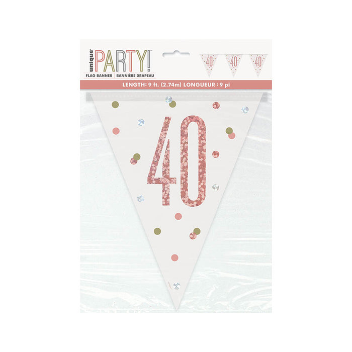 Wimpelkette HB Glitz 274cm Rosegold #40