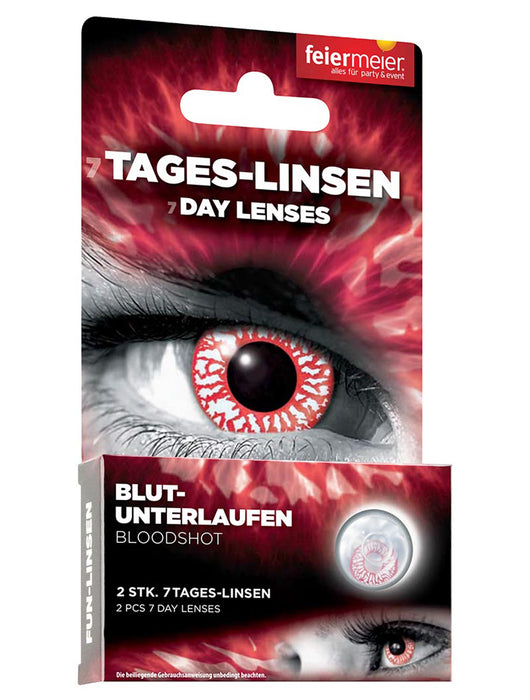 Farbige Kontaktlinsen "Blut Unterlaufen" | Motivlinsen (w16)