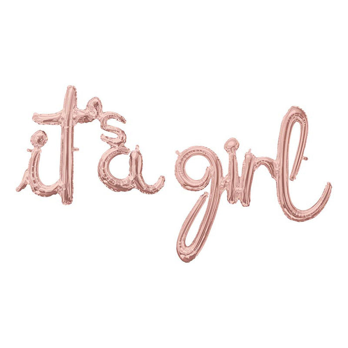 ABC14 Ballongirlande "It's a Girl" 68 x 50cm Babyparty Dekoration für Mädchen