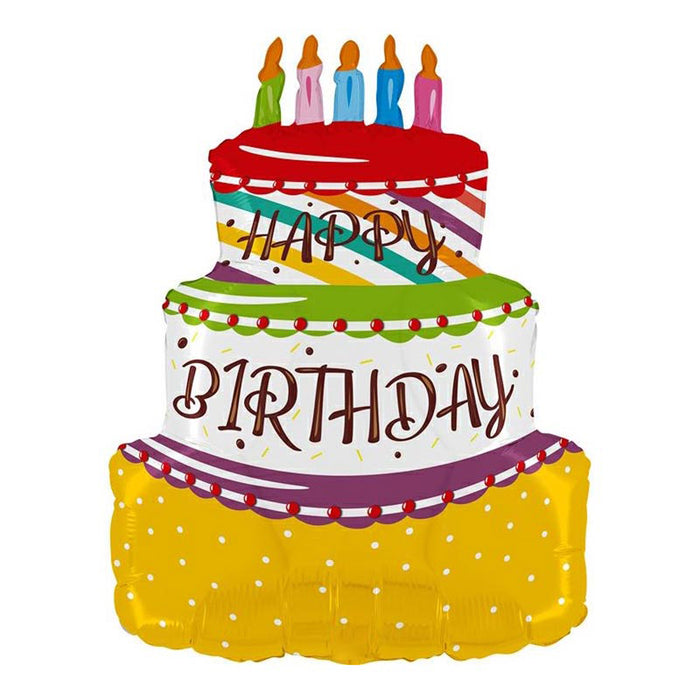 Shape Folienballon "Birthday Cake" | 69 cm