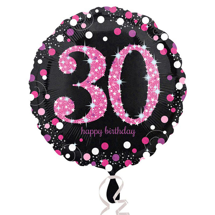 ABC18 Folienballon "Sparkling Pink" | Ø43cm #30