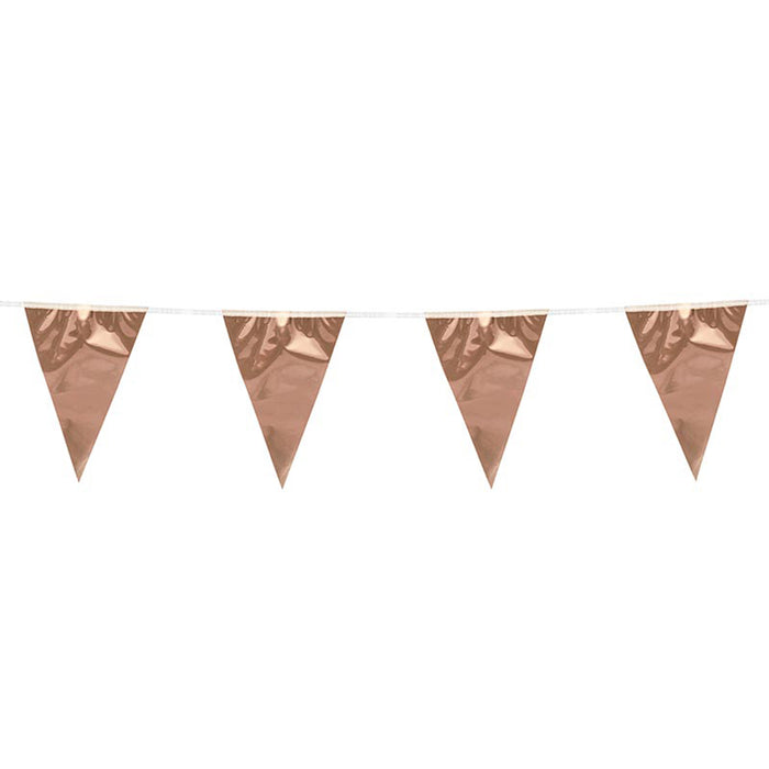 Wimpelkette PE 30x20cm L: 10m | Metallic Roségold