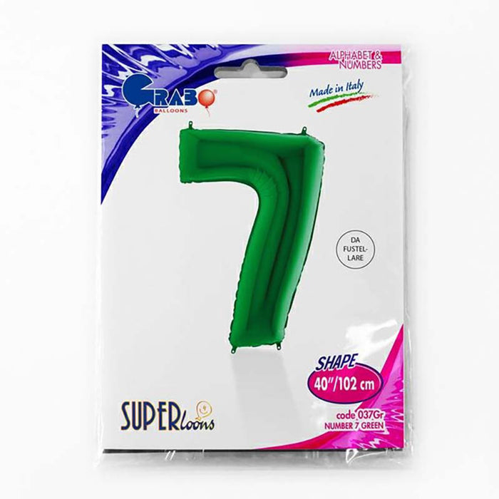 Riesenzahl Folienballon 40"/102cm | Grün #7