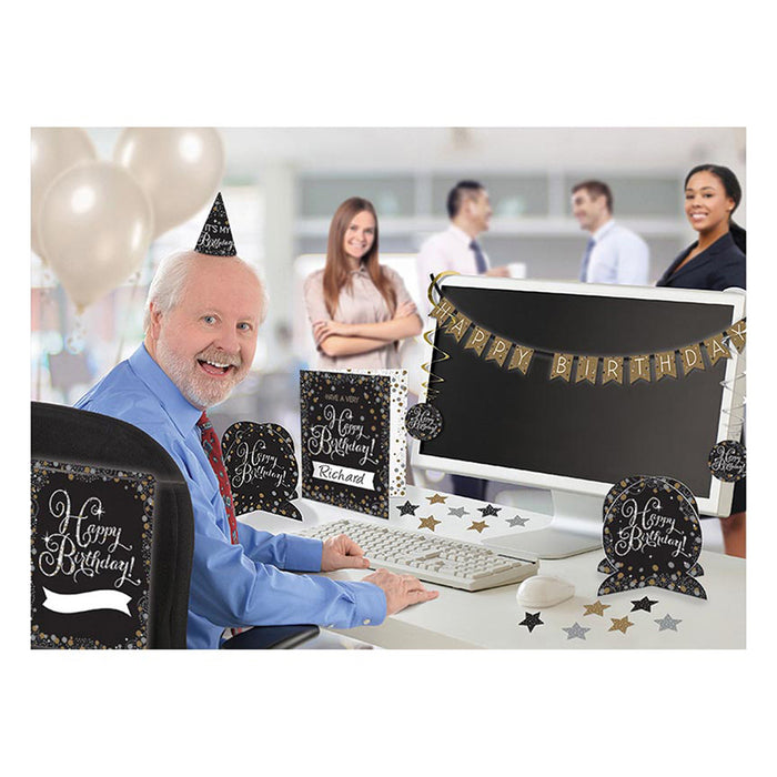Dekoset Sparkling Büro Gold 28tlg