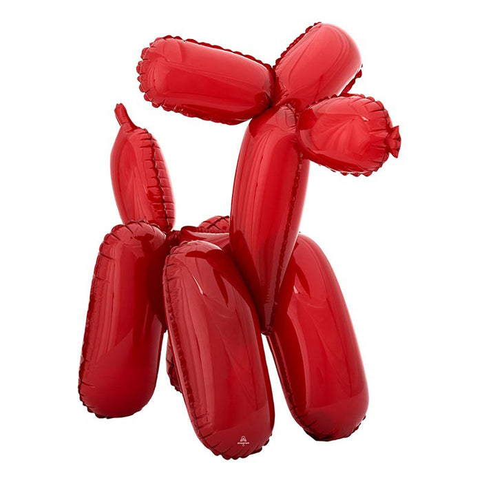 ABC3D Ballontier Hund Rot ca.48x40cm