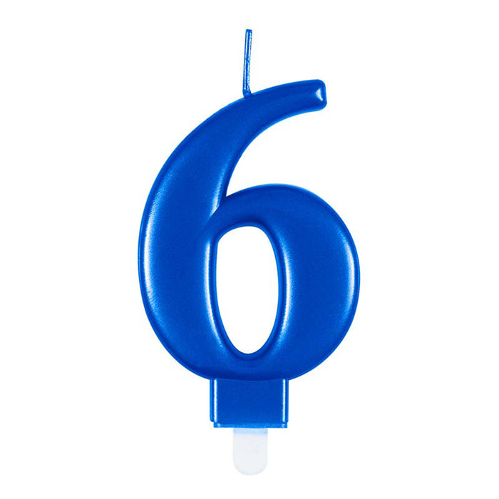 Kerzenzahl Blau #6