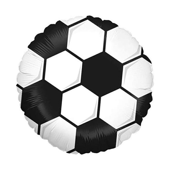 ABC18 Folienballon "FuÃball rund weiÃ" | Ø 46 cm