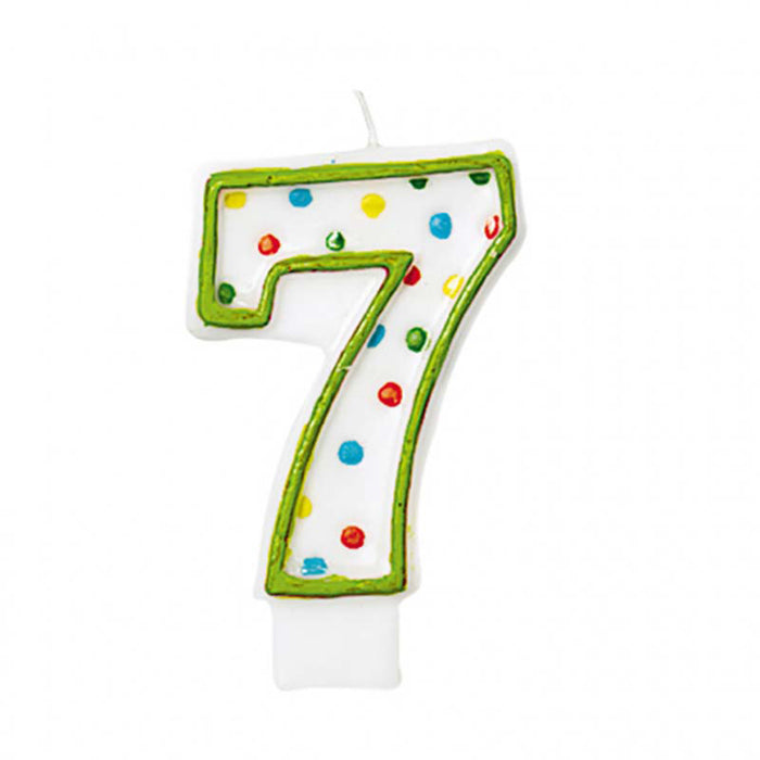 Kerzenzahl Polka Dots #7