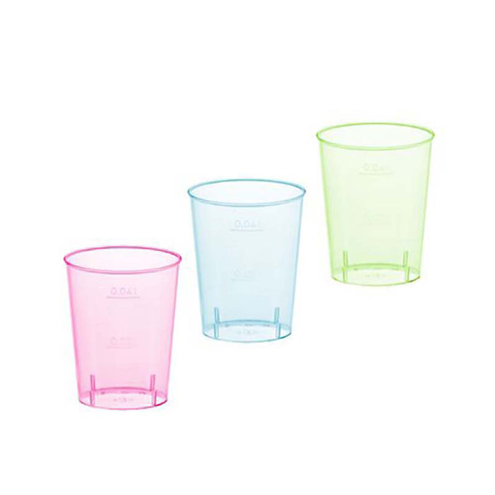 Schnapsglas aus PS 4 cl, 40 St farbig sortiert