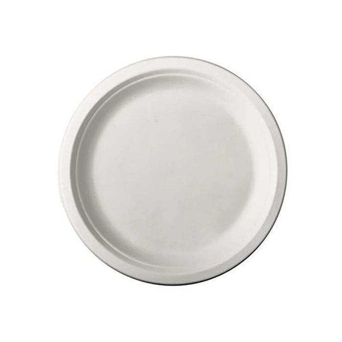 Teller Zuckerrohr 15cmØ/50St. Weiss