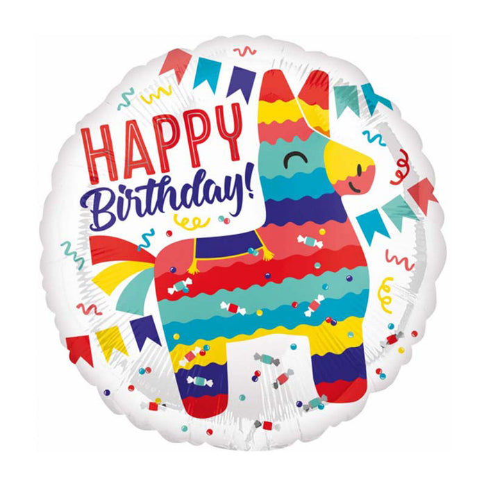 ABC18 Folienballon "Happy Birthday" Pinata Party S40 | Ø 45 cm