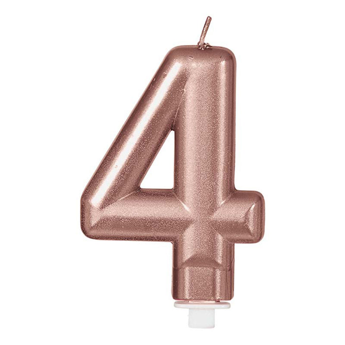 Kerzenzahl 4 Rosegold