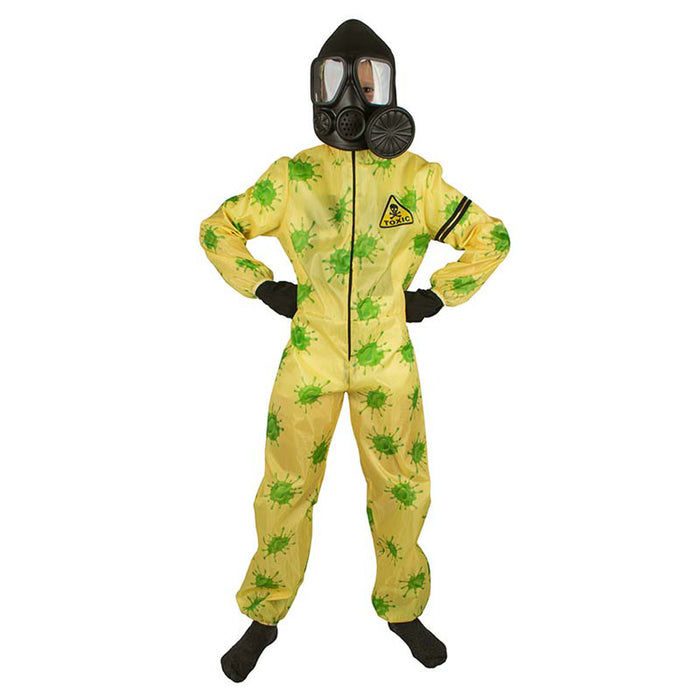 Kostüm Kid Virenzerstörer Jumpsuit Kapuze Gr. 140