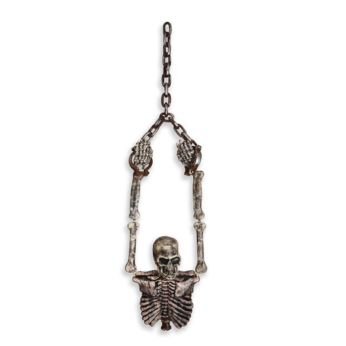 Halloween Skelett an Kette Hängende Grusel Deko Realistisches Knochengerüst 56 cm