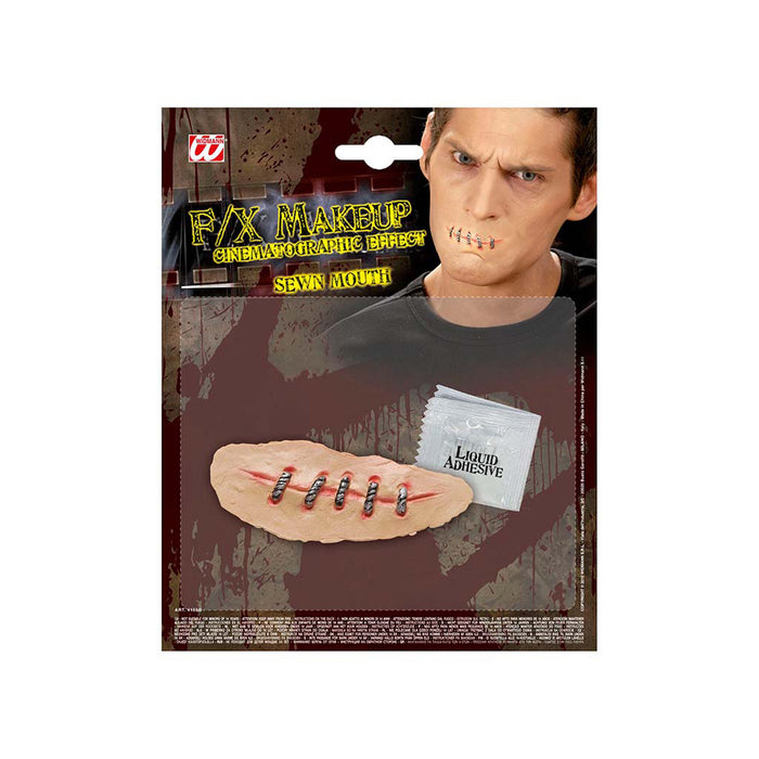 Make-up Wunde zugenähter Mund