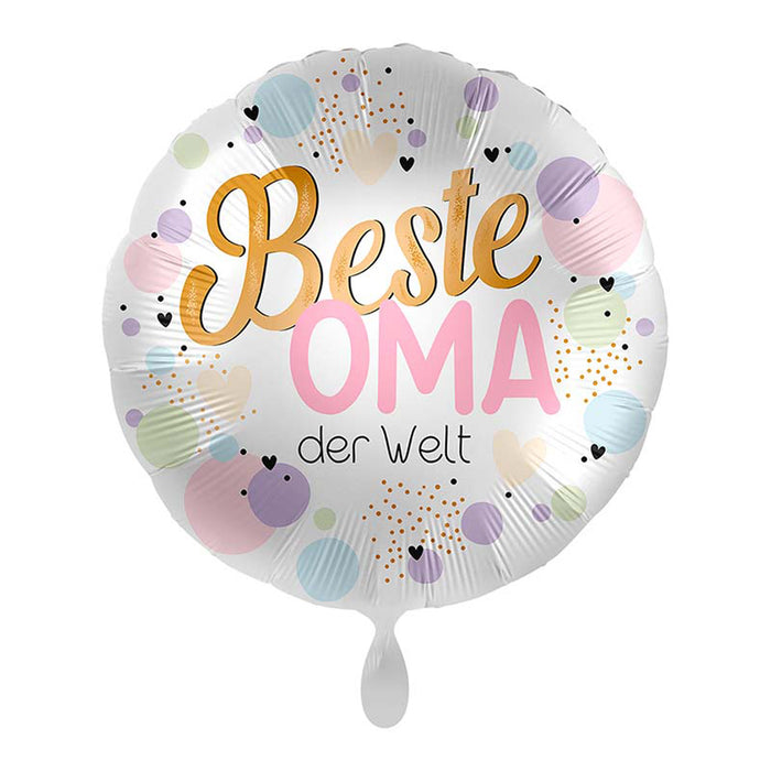 ABC18 Folienballon "Beste Oma der Welt" | Ø 43 cm