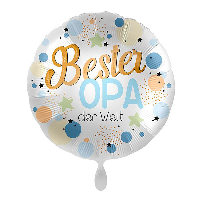 ABC18 Folienballon "Bester Opa der Welt" | Ø 43 cm