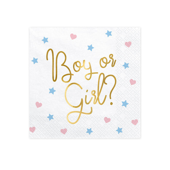 Servietten "Boy or Girl" - Gold | 20Stk./33x33cm