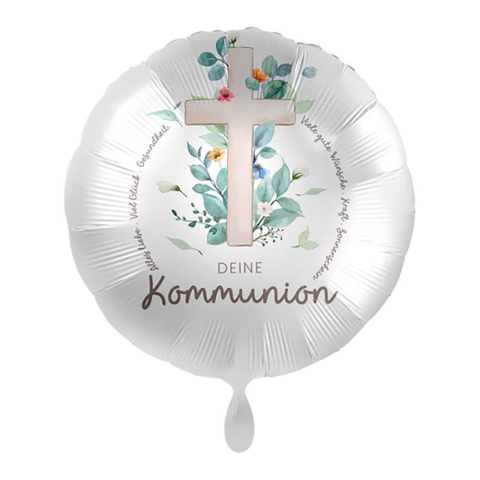 ABC18 Folienballon "Deine Kommunion" | Ø 43 cm