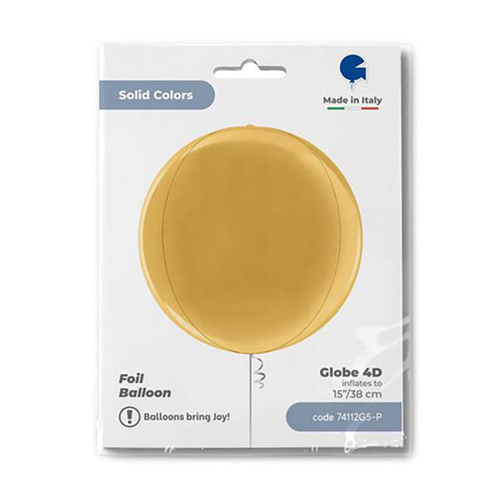 Orbz 4D Globe Gold 38 cm Bulk