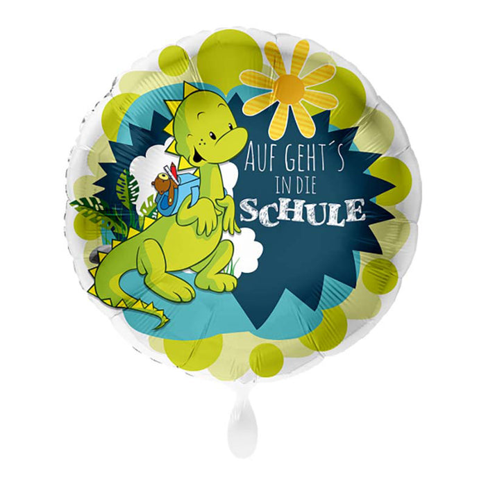 ABC18 Folienballon "Auf geht's in die Schule" | Ø 43 cm