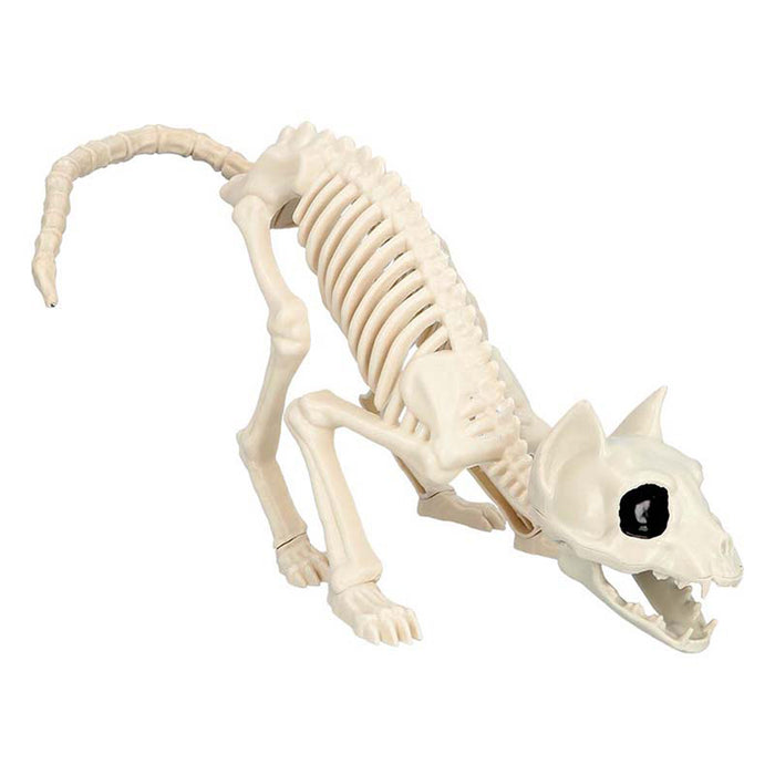 Skelett Tier Katze 51 x 14 cm Halloween Dekoration