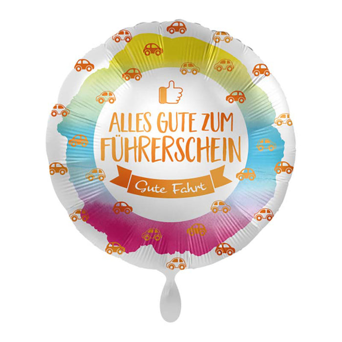 ABC18 Folienballon "Alles gute zum Führerschein" | Ø 43 cm