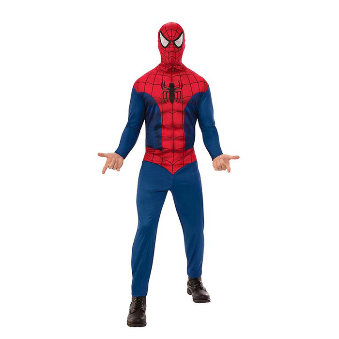 Marvel Spiderman Kostüm für Herren Erwachsene Einsteiger-Version Größe STD/M-L Offiziell lizenziert