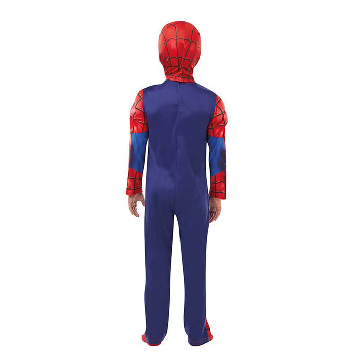 Marvel Spider-Man Kinderkostüm Deluxe  Größe M  Offiziell lizenziert  Superhelden Outfit mit Muskeloptik für Fasching