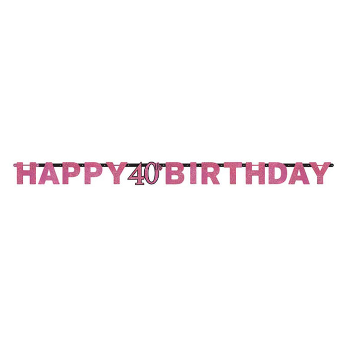 Buchstabengirlande HB #40 Pink ca.213cm