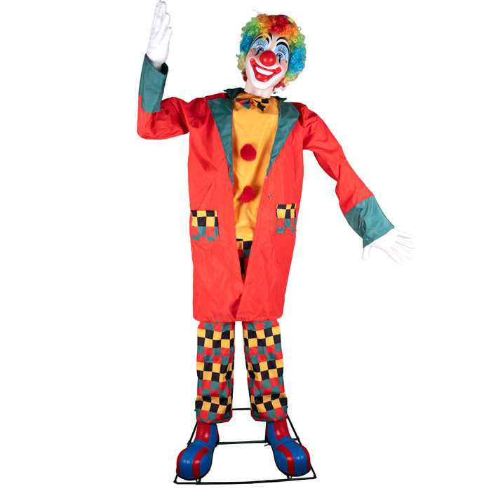 Halloween Dekofigur "Winkender Clown Wally" Animiert | 220 cm
