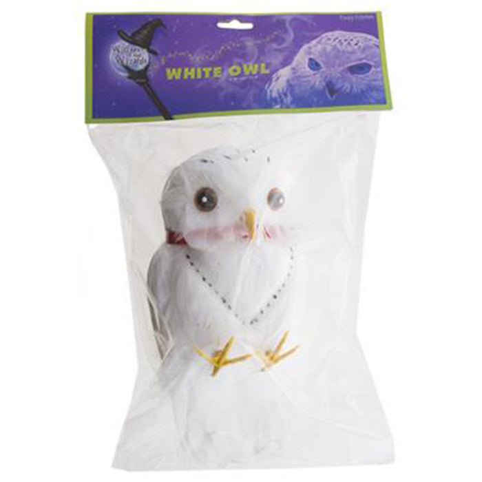 Schnee Eule Hedwig Deko-Vogel | 26 cm