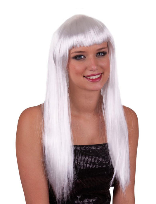 Damen Langhaar Perücke "Alexis" mit Pony - 57648 | Weiß