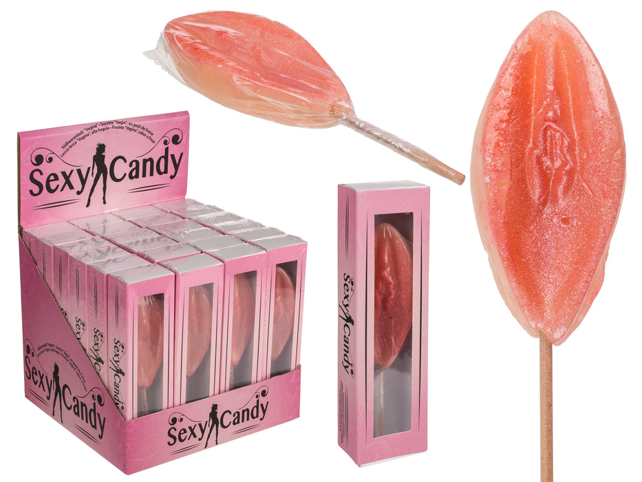 Süßwarenlolli Vagina mit Erdbeergeschmack 45g