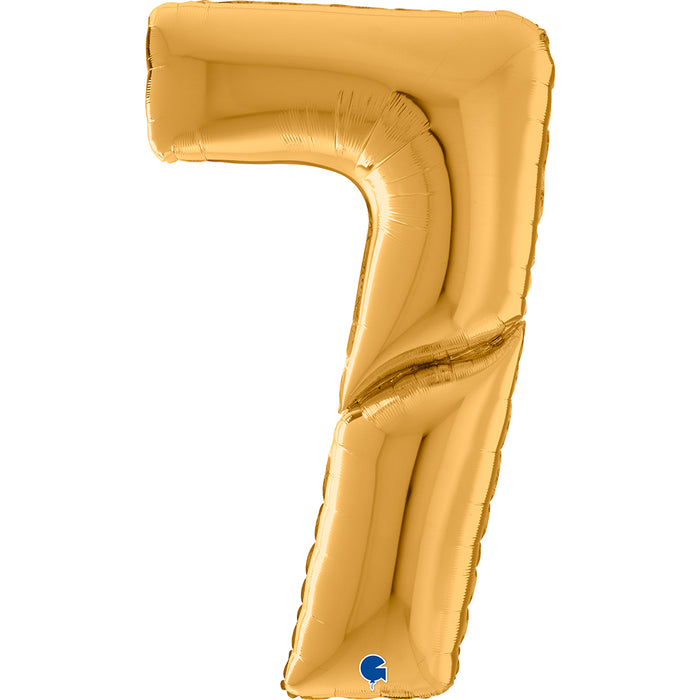 Riesenzahl Giant - Folienballon 64"/162cm - Gold #7