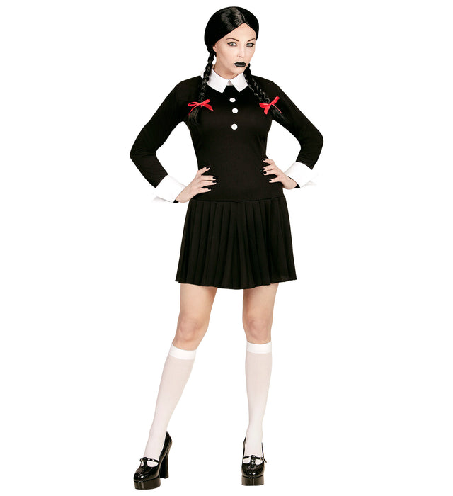 Dark Girl Damenkostüm - Halloween Verkleidung | Schwarz Weiß
