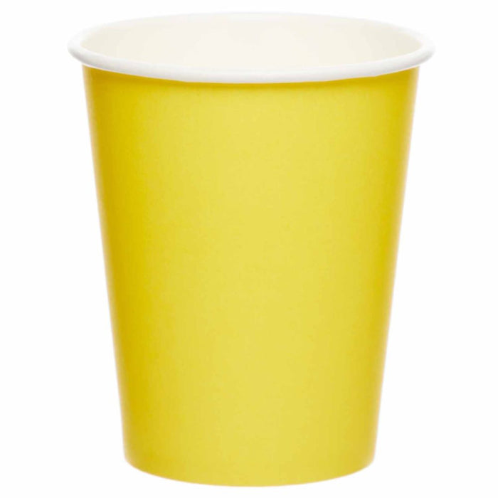 8 Pappbecher Unifarben - 237 ml | Buttercup