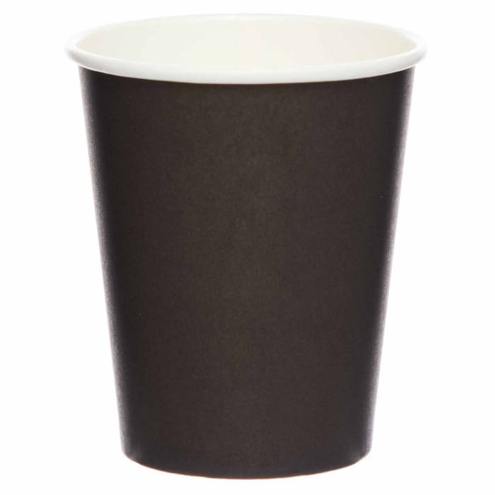 8 Pappbecher Unifarben - 237 ml | Charcoal